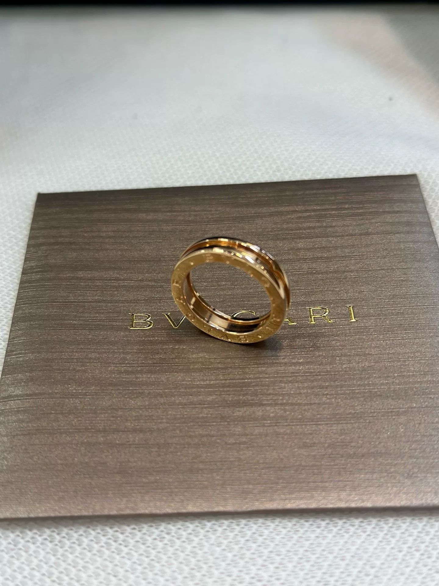 Bvlgari Bulgari B.Zero1 18K Rose Gold Narrow Ring Size ONE SIZE - 1 Thumbnail