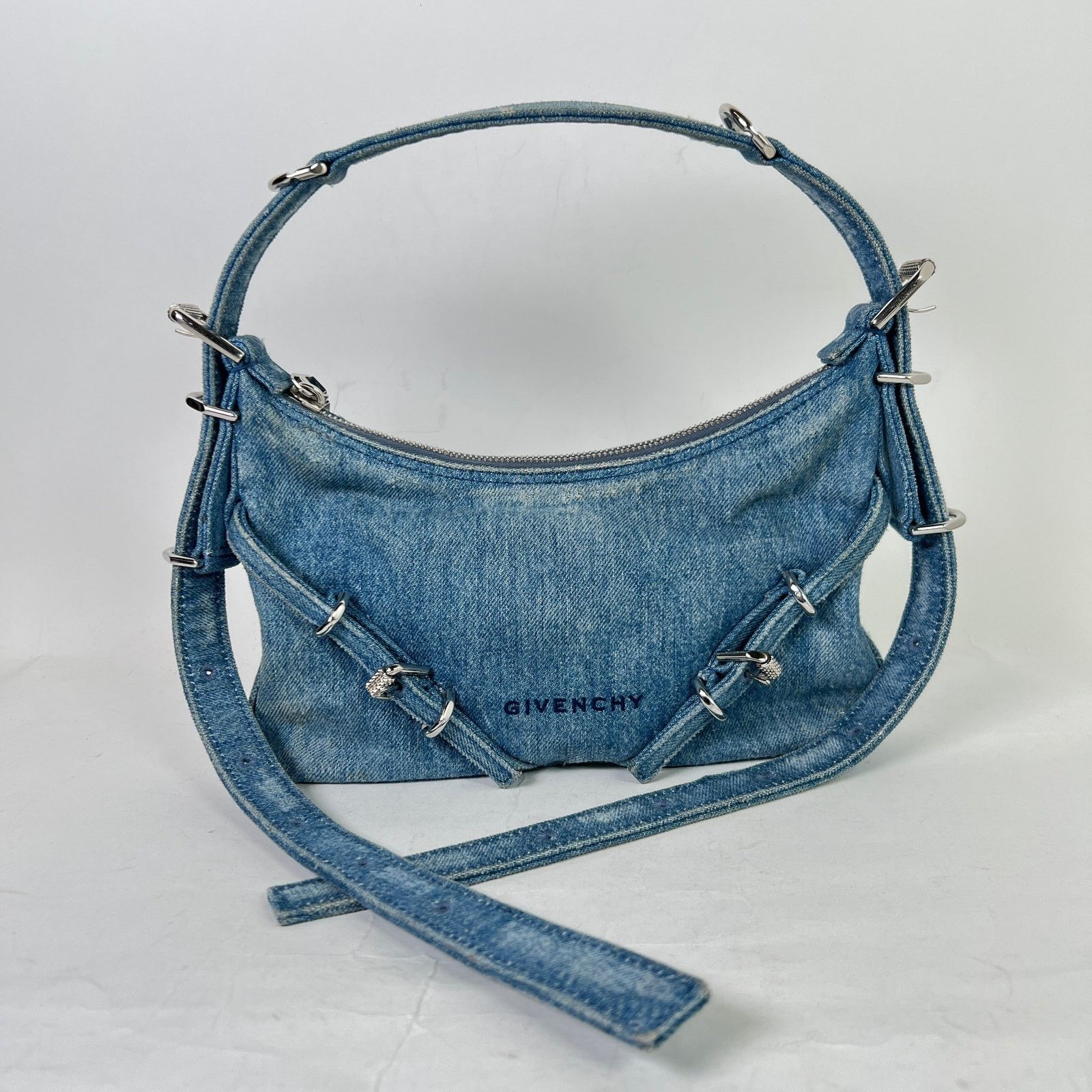 Givenchy Givenchy Washed Denim Voyou Mini Shoulder Bag Size ONE SIZE - 1 Thumbnail