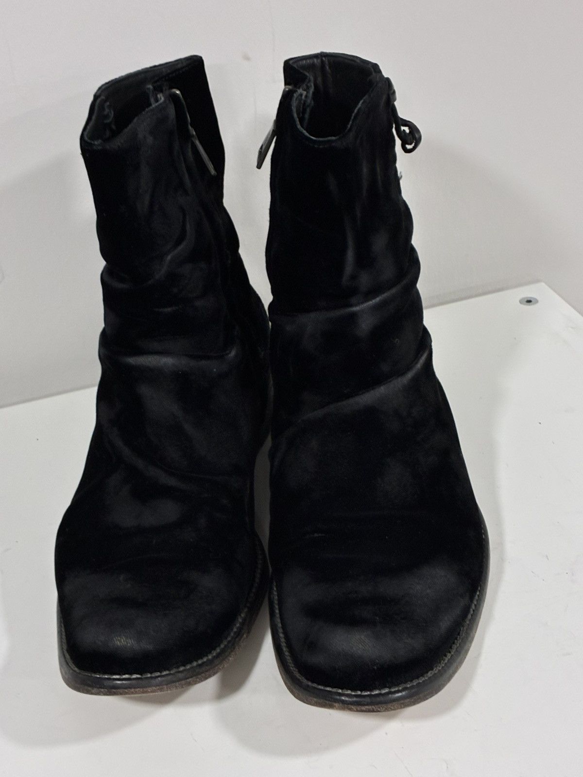 John Varvatos Richards Sharpei Distressed Velvet Leather Boot 8 Size US 8 / EU 41 - 5 Thumbnail
