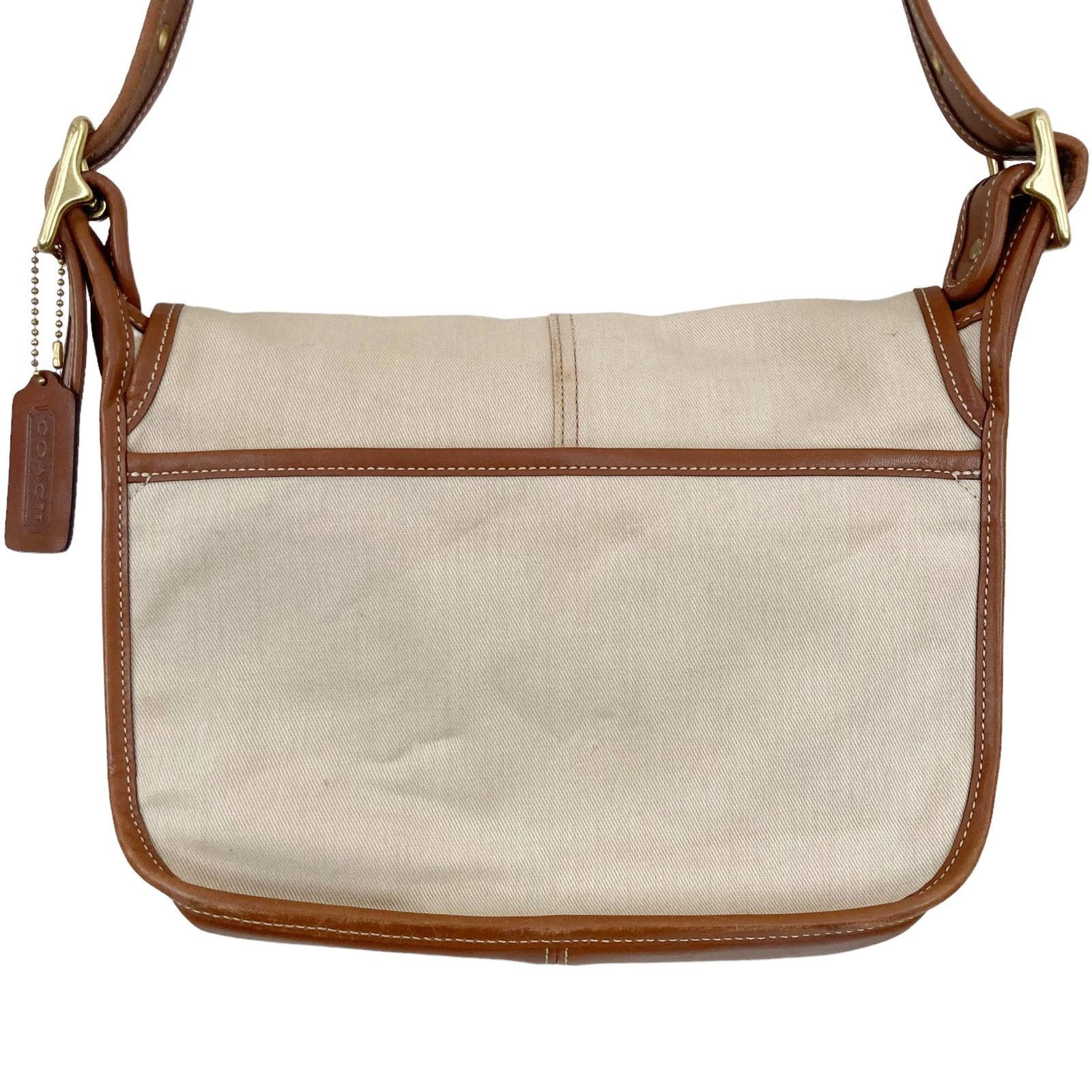 Coach Coach Canvas Leather Cream Brown Bag Size ONE SIZE - 6 Thumbnail