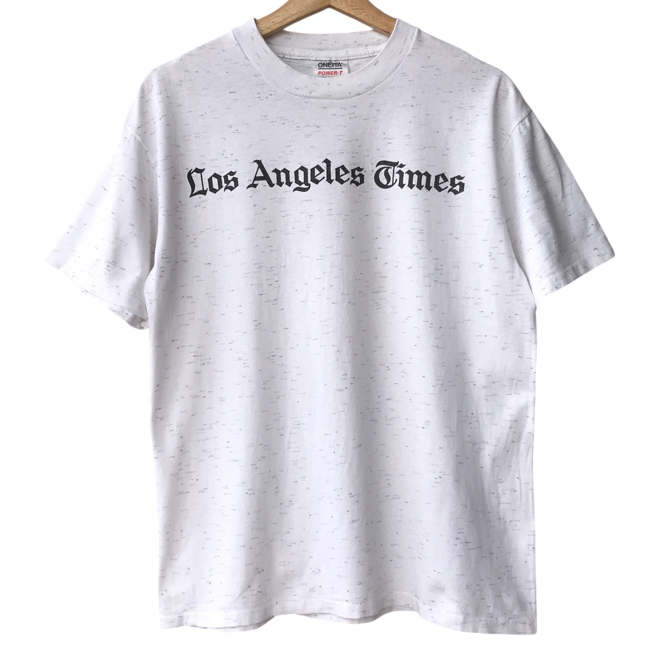 Vintage Los Angeles Times Vintage 1990s Slubby Oneita Promo Tee Size US M / EU 48-50 / 2 - 1 Thumbnail