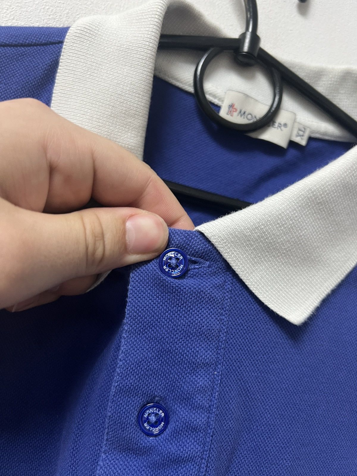 Moncler Moncler Polo T-Shirt Blue Y2K Mens Size US XL / EU 56 / 4 - 9 Thumbnail