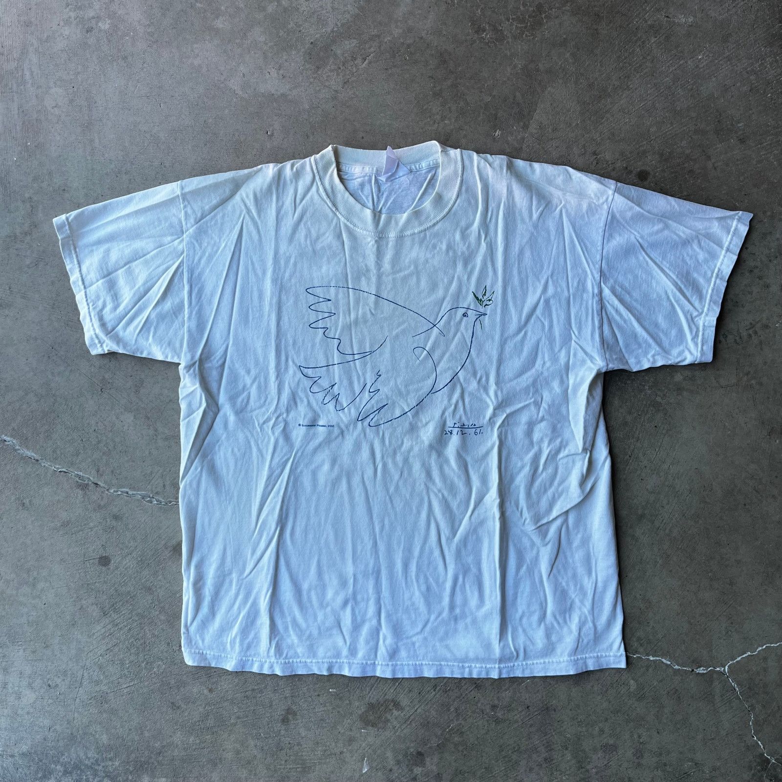 Vintage VINTAGE PABLO PICASSO DOVE OF PEACE BIRD ART SHIRT MENS L Size US L / EU 52-54 / 3 - 2 Thumbnail