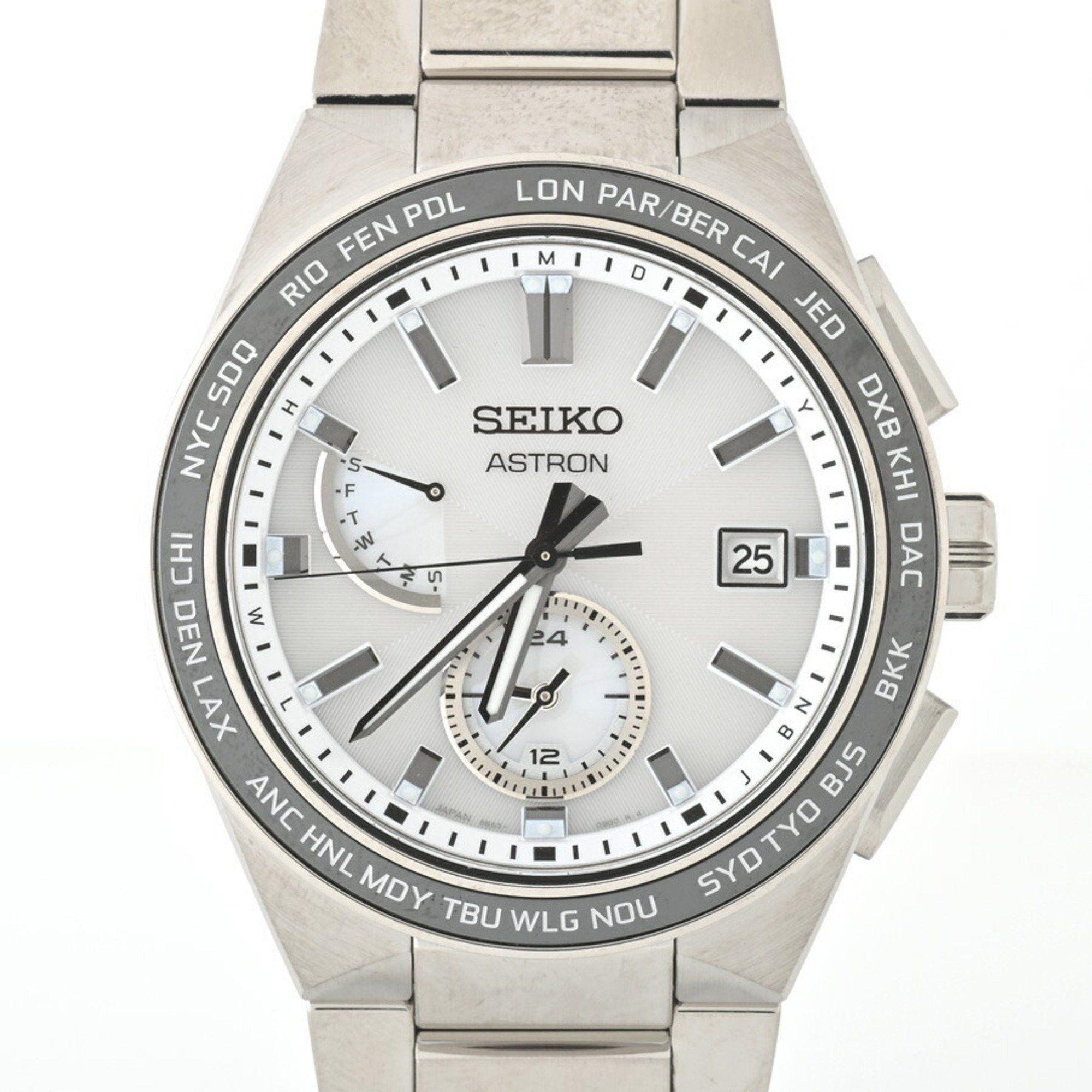 image of Seiko Astron Watch Sbxy049 Radio Solar in White, Women's