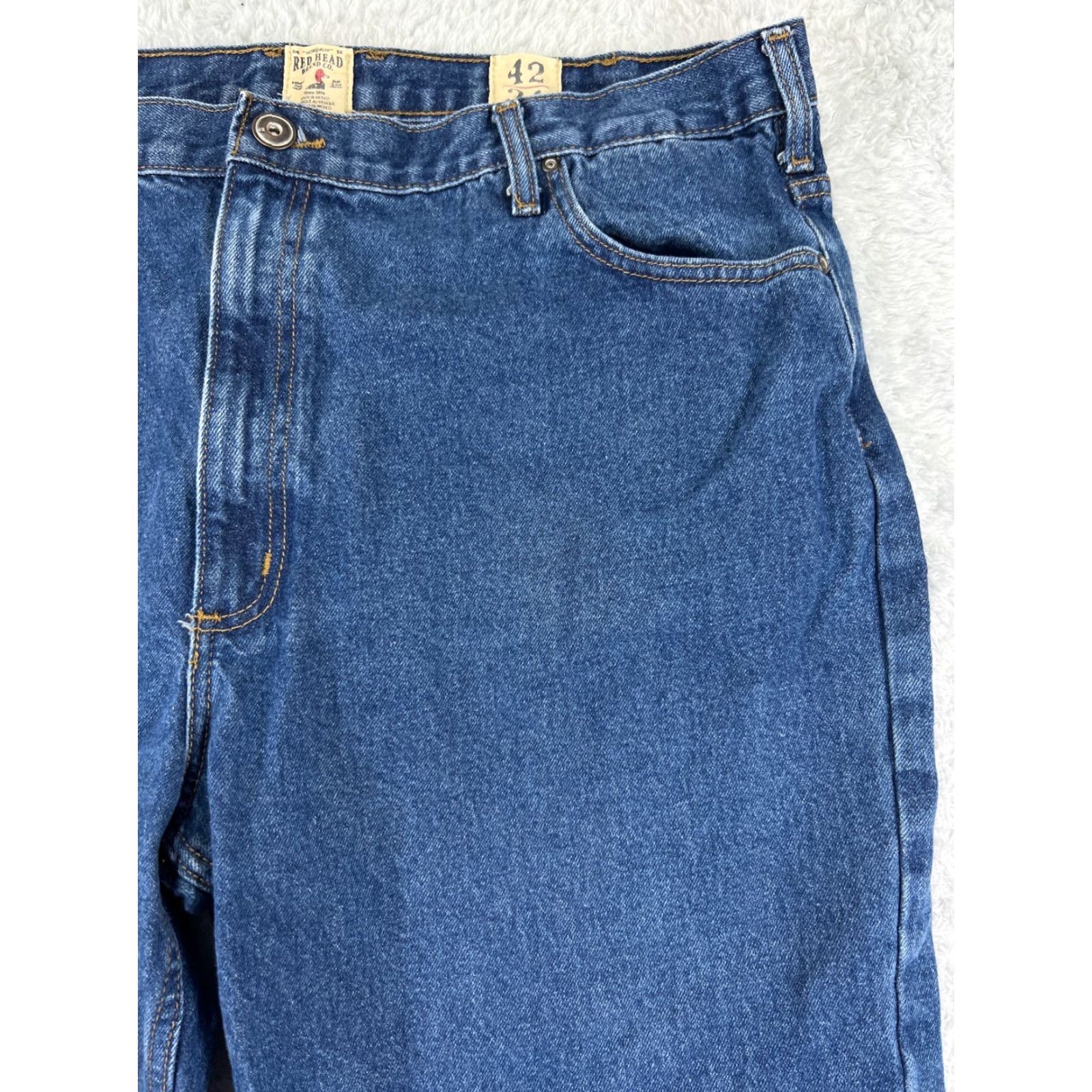 Vintage Redhead Jeans Mens 42 Blue Denim Basspro 100% Cotton Camp Fishing Size US 42 / EU 58 - 6 Thumbnail