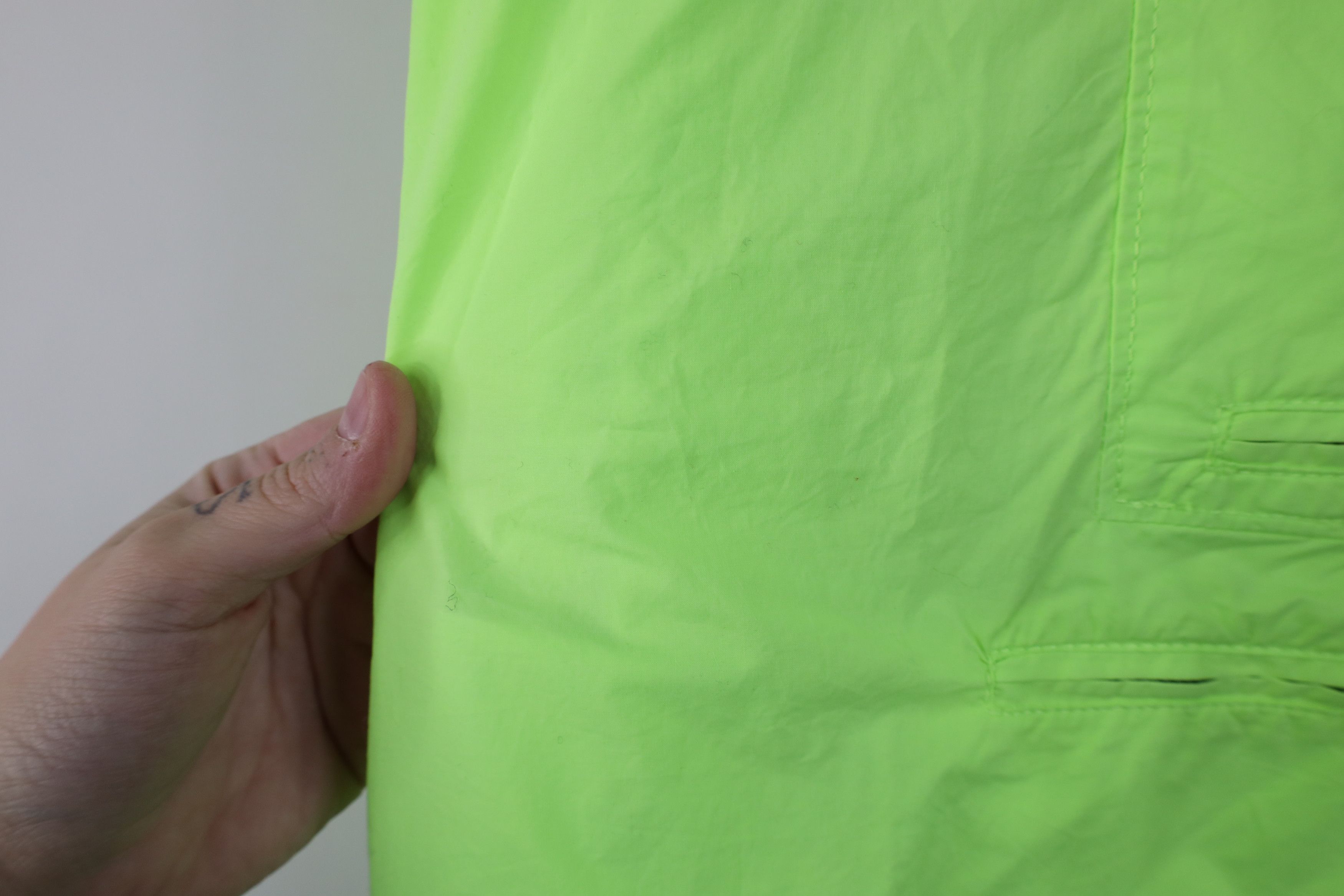 J.Crew Vintage Y2K J Crew Half Zip Hooded Anorak Jacket Lime Green Size L / US 10 / IT 46 - 8 Thumbnail