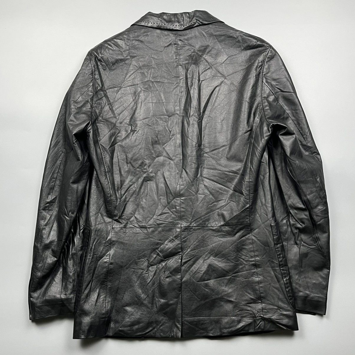 Salvatore Ferragamo Salvatore Ferragamo - Leather Blazer - Jacket Size US M / EU 48-50 / 2 - 2 Thumbnail