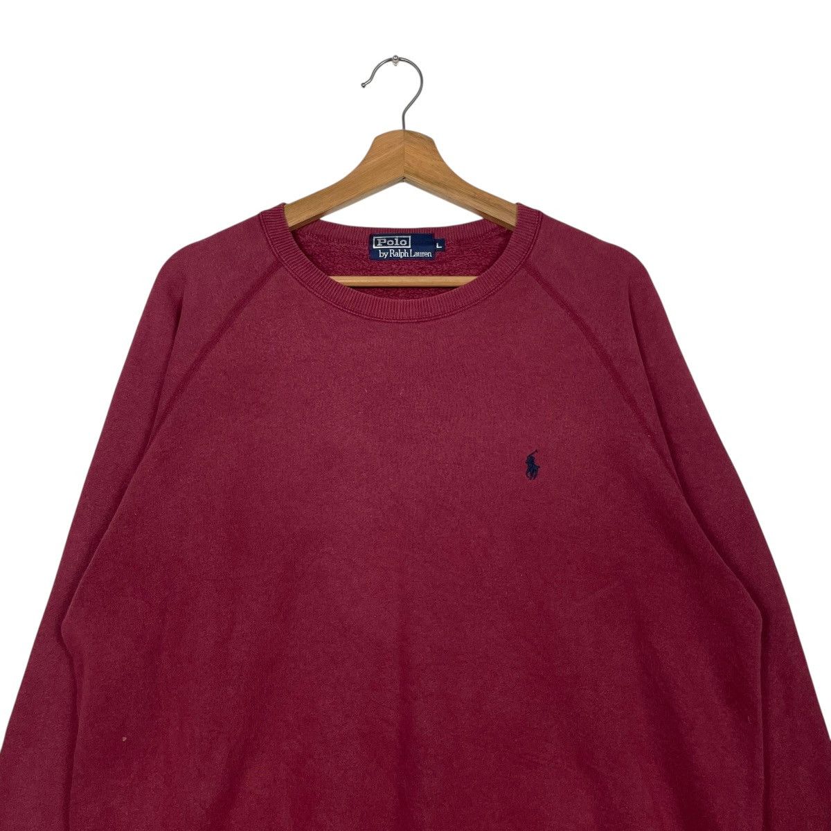 Polo Ralph Lauren Vtg Polo Ralph Lauren Red Crewneck Sweatshirt Size US L / EU 52-54 / 3 - 2 Thumbnail