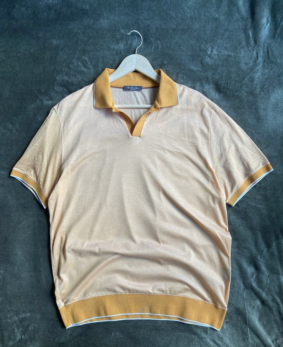 Loro Piana Oxford Polo Shirt V-Neck