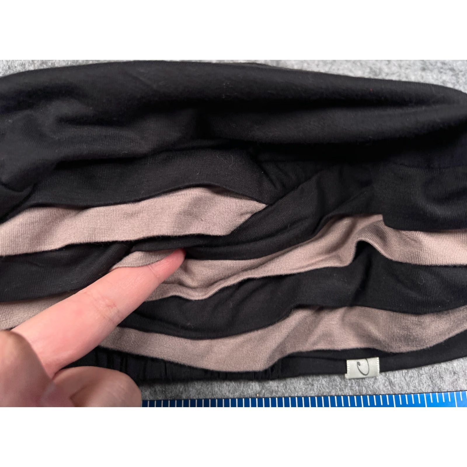 Vintage Christine Headwear Striped Turban Beanie Womens One Size Black Viscose Bamboo Lightweight Casual Size ONE SIZE - 2 Thumbnail