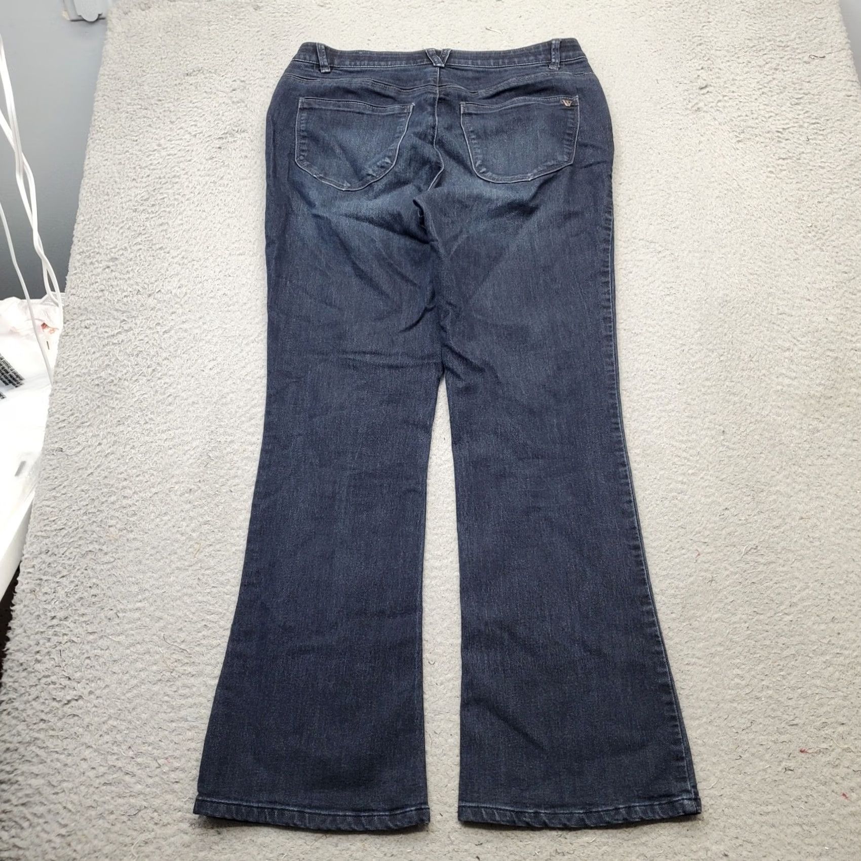 Vintage Wit & Wisdom Jeans Womens Bootcut 10 Blue Denim Slim Fit Elastic Band L157BBEA Size 32" / US 10 / IT 46 - 2 Thumbnail
