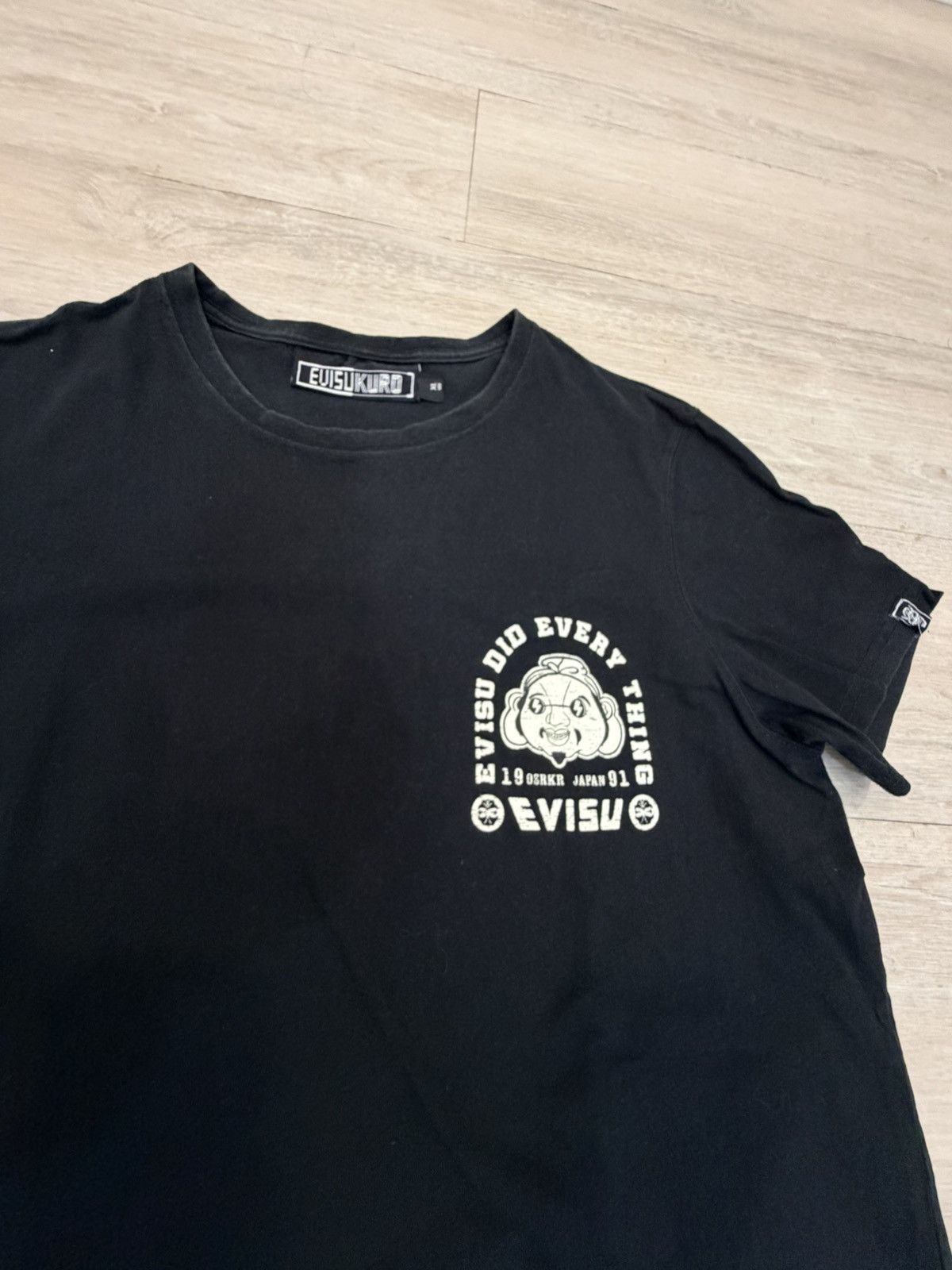 Evisu Evisu Kuro Big Logo T-Shirt Black Size US XL / EU 56 / 4 - 3 Thumbnail
