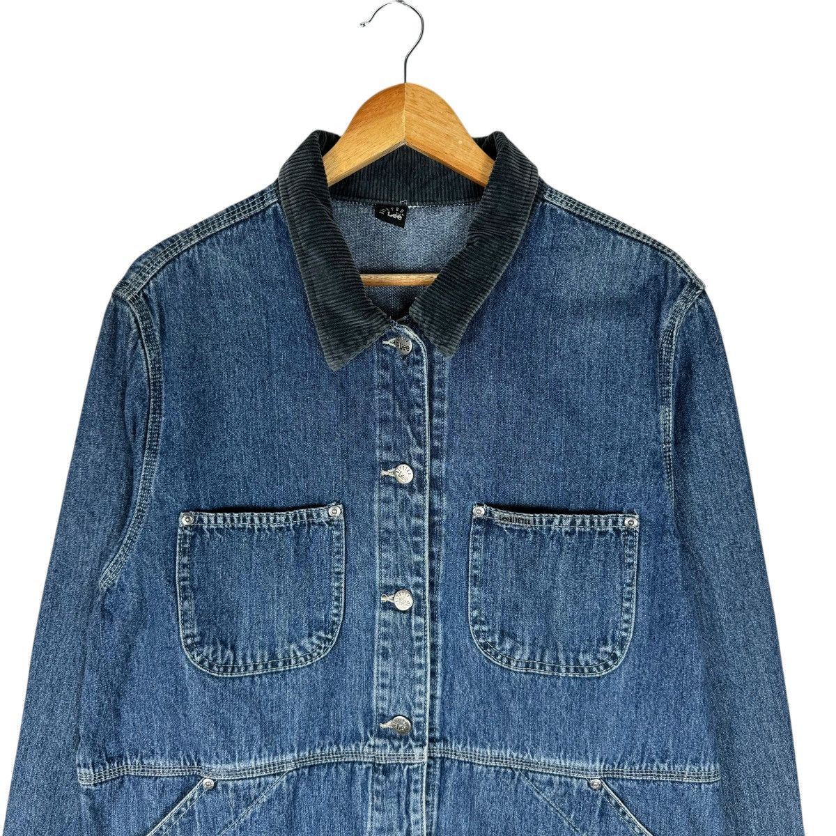 Lee × Vintage ⚡️LEE RIVETED DENIM WORKWEAR JACKET Size M / US 6-8 / IT 42-44 - 2 Thumbnail