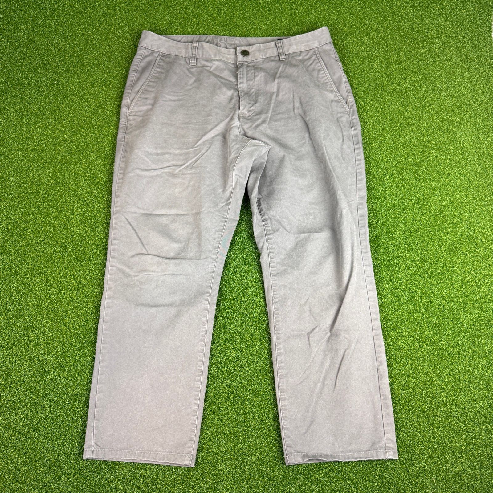 Bonobos Bonobos Light Gray Casual Pants Slim Size 33/28 Size US 33 - 1 Thumbnail