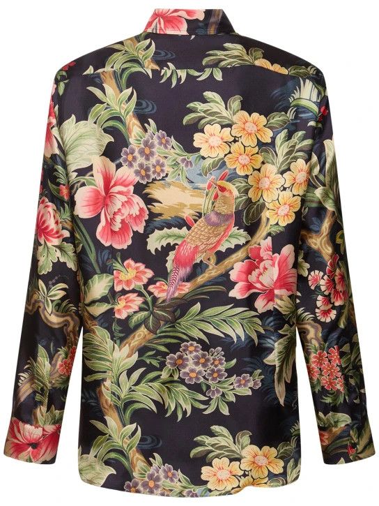 Etro o1lsvrm0425 Silk Short Sleeve Shirt in Multicolor Size US M / EU 48-50 / 2 - 5 Thumbnail