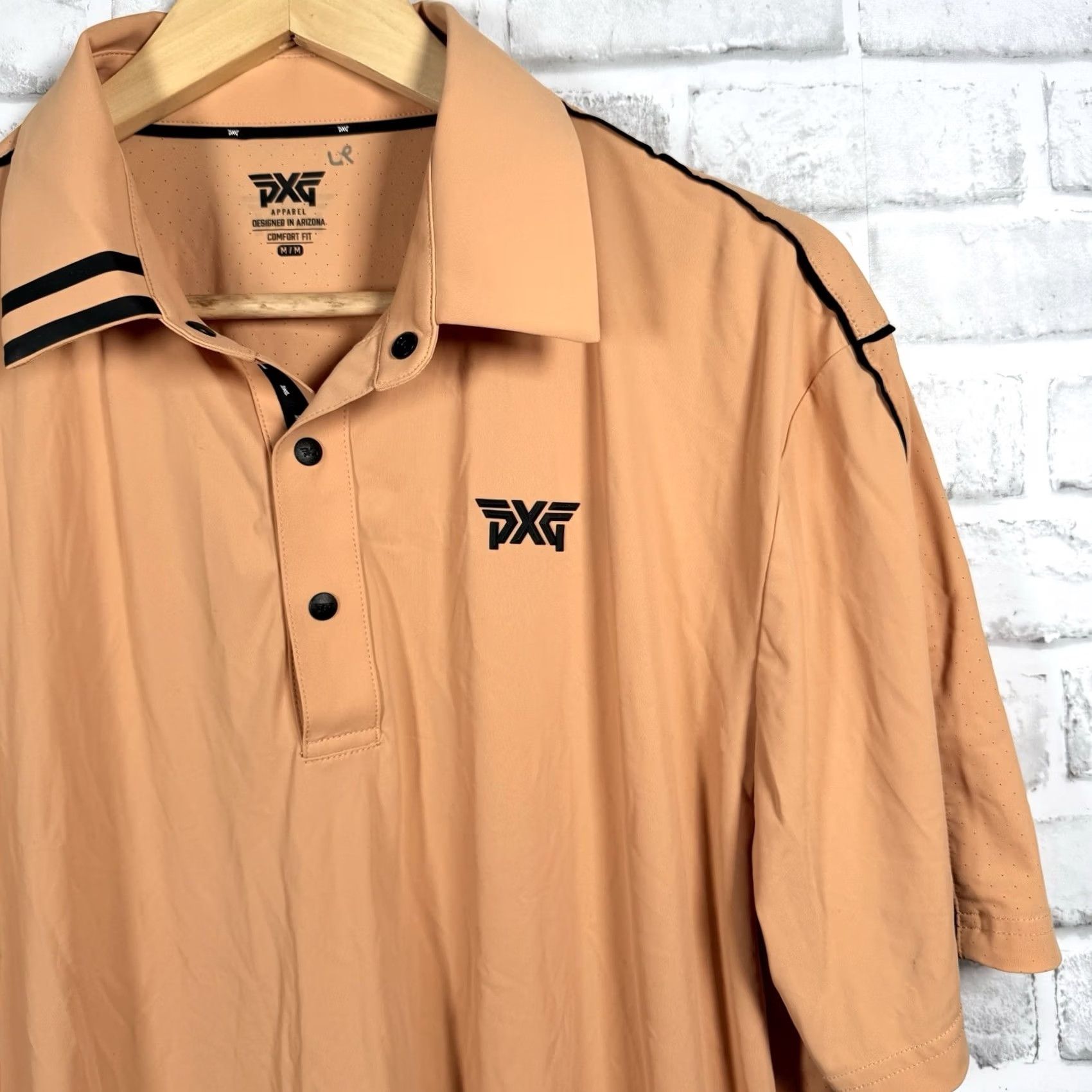 Vintage PXG Polo Shirt Men's M Orange Athletic Golf Performance Shirt Size US M / EU 48-50 / 2 - 2 Thumbnail