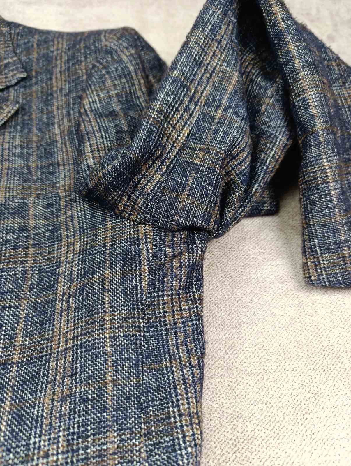 Isaia ISAIA NAPOLI MENS WOOL/SILK SPORT JACKET SIZE 54 IN CHECK Size 54R - 7 Thumbnail