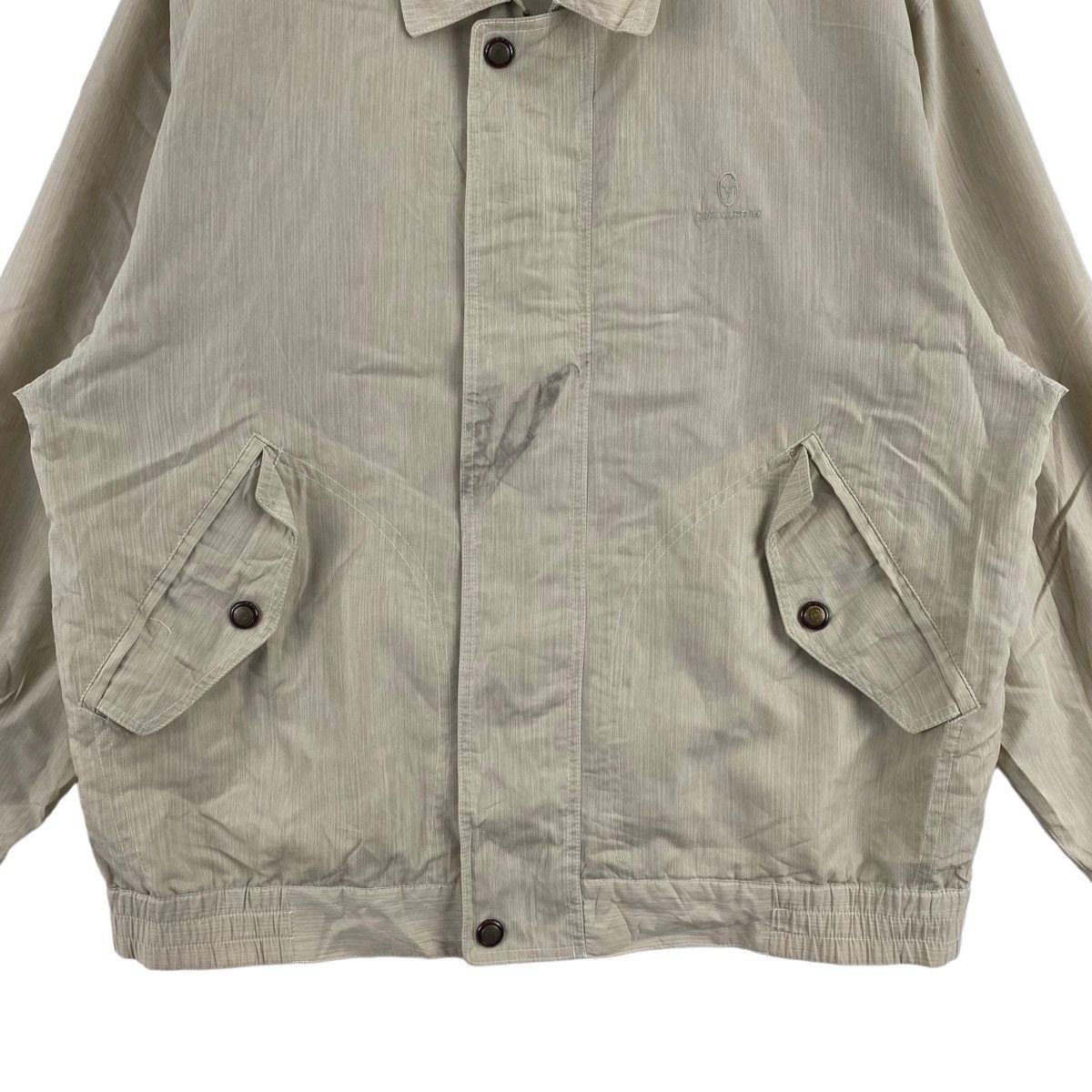 Vintage Vintage GIANNI VALENTINO ITALY Cream Bomber Jacket Size US L / EU 52-54 / 3 - 3 Thumbnail