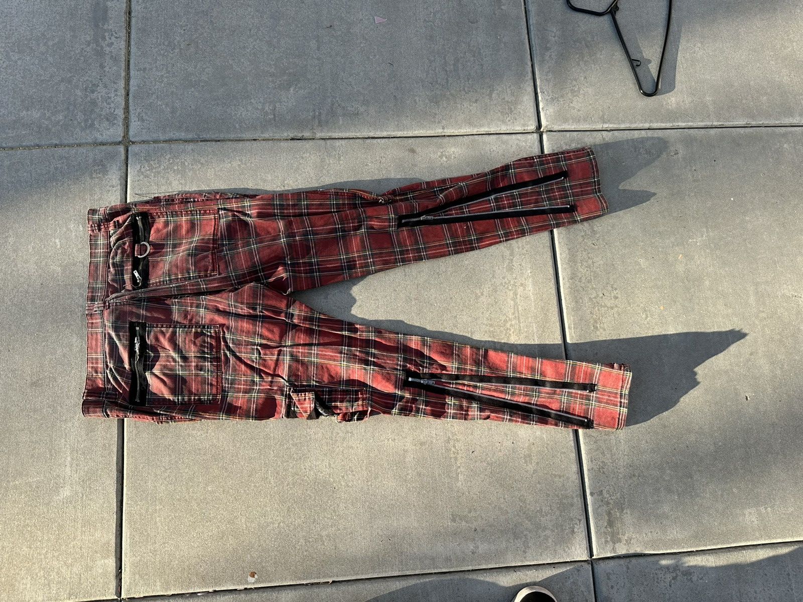 Tripp NYC CLASSIC SLIM LEG BONDAGE PANT RED PLAID Size US 34 / EU 50 - 3 Thumbnail
