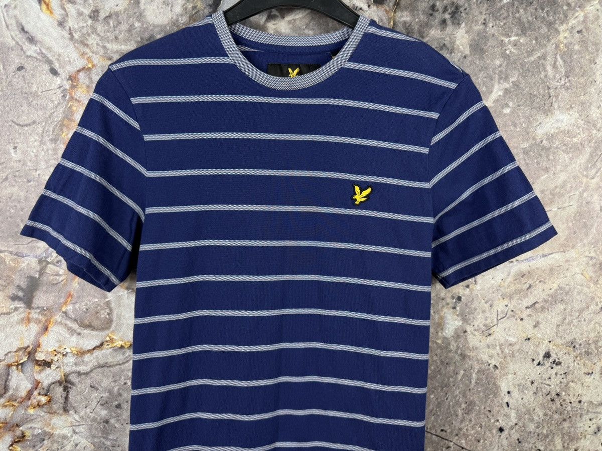 Lyle & Scott Men’s Lyle & Scott T-Shirt Striped Blue Streetwear Size M Size US M / EU 48-50 / 2 - 3 Thumbnail