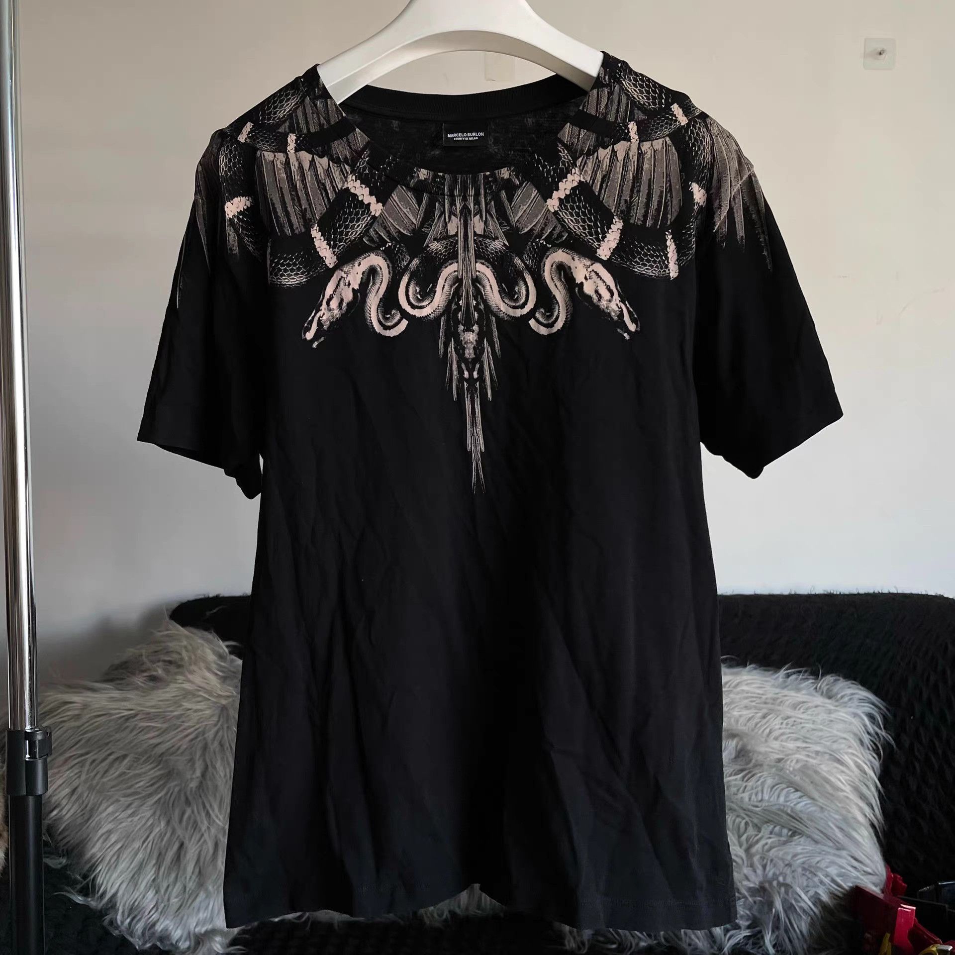 Marcelo Burlon Mb Snake Eagle Wings Tee OS XXS Size US XXS / EU 40 - 1 Thumbnail