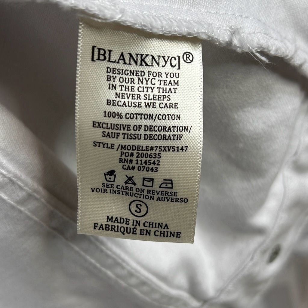 BLANKNYC Blank NYC White Denim Rhinestones Fringe Jacket NWT S Size S / US 4 / IT 40 - 15 Thumbnail