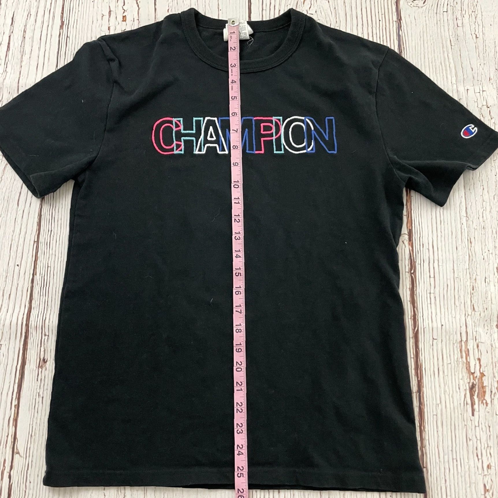 Champion Champion Shirt Men Small Black Embroidered Spellout Short Sleeve T-Shirt Size US S / EU 44-46 / 1 - 6 Thumbnail