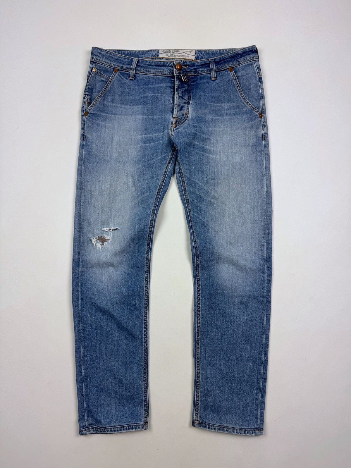 Jacob Cohen Distressed Jacob Cohen Washed Denim Jeans Made in Italy Size US 36 / EU 52 - 1 Thumbnail