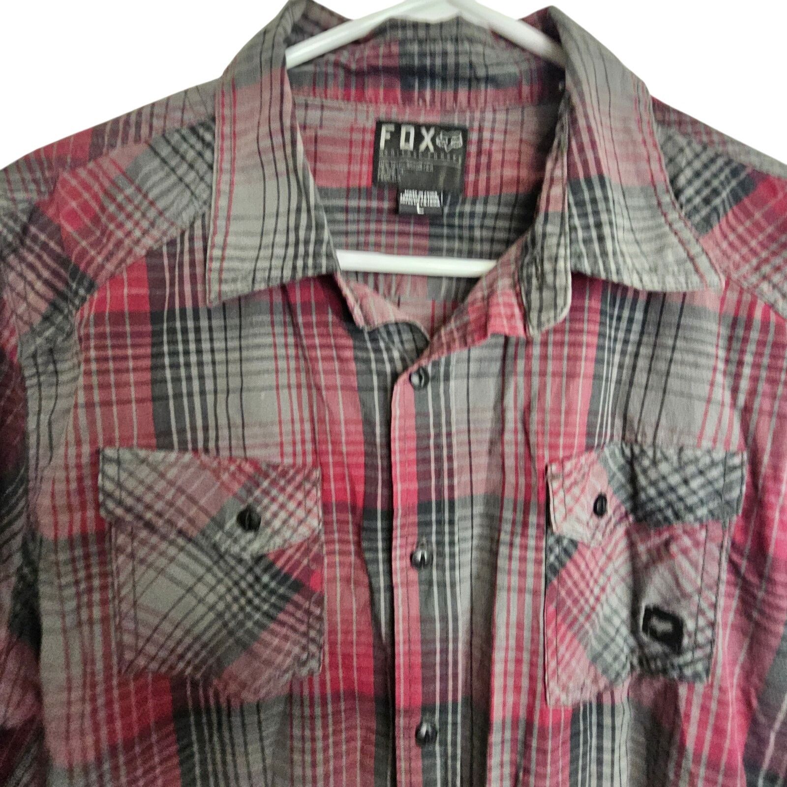 Fox Racing Fox Racing Mens Plaid Button Shirt Size L Casual Grunge Gorp Size US L / EU 52-54 / 3 - 2 Thumbnail