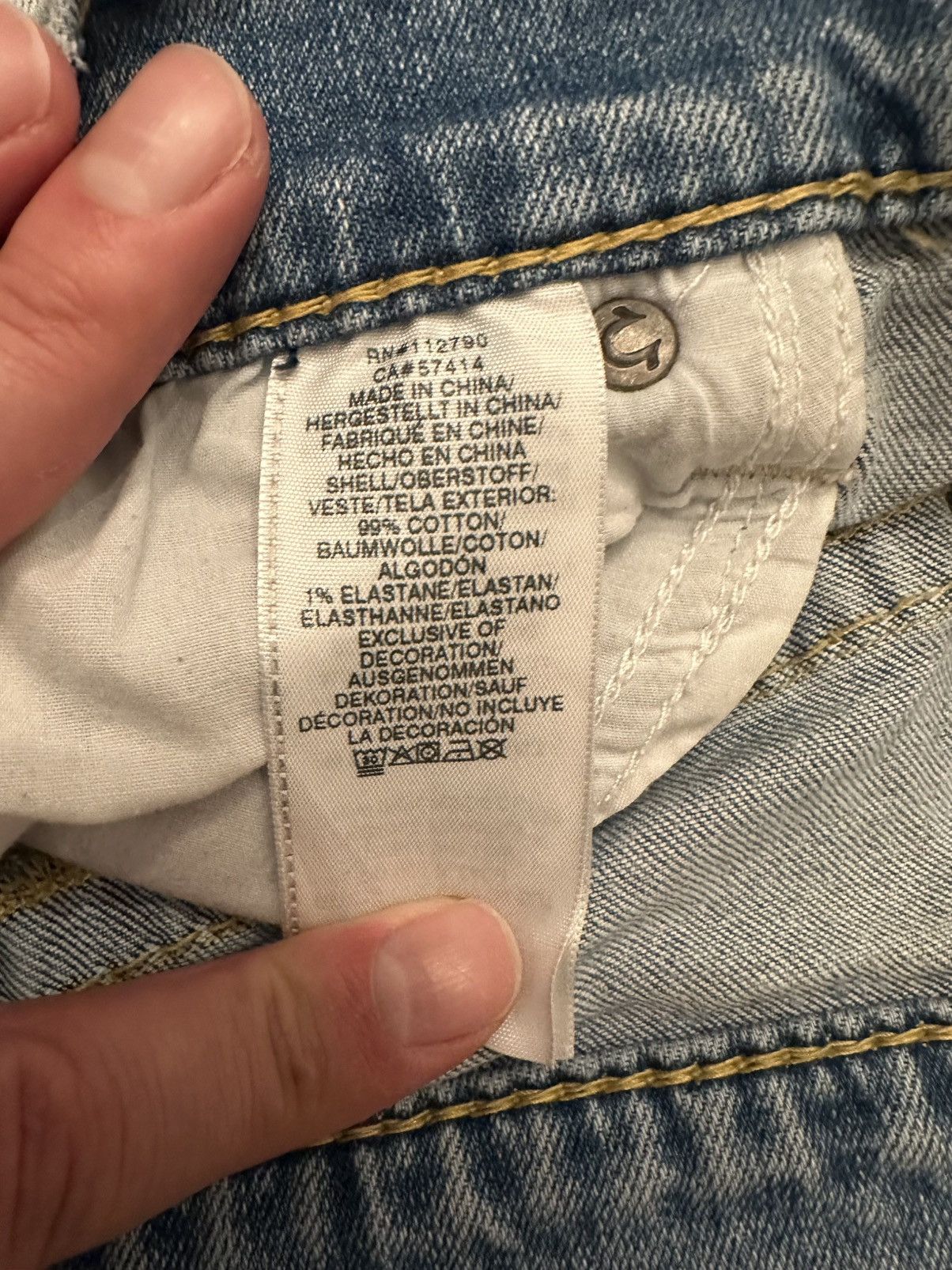 True Religion True Religion Ricky Relaxed Straight Men’s 34x33-Spots- Size US 34 / EU 50 - 12 Thumbnail