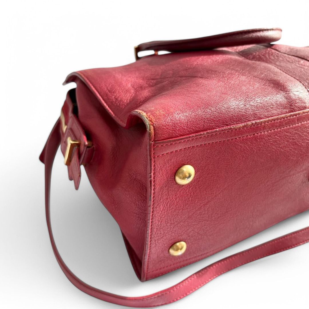 Yves Saint Laurent Yves Saint Laurent - Cabas Chic Handbag YSL Shoulder Bag Red Size ONE SIZE - 12 Thumbnail