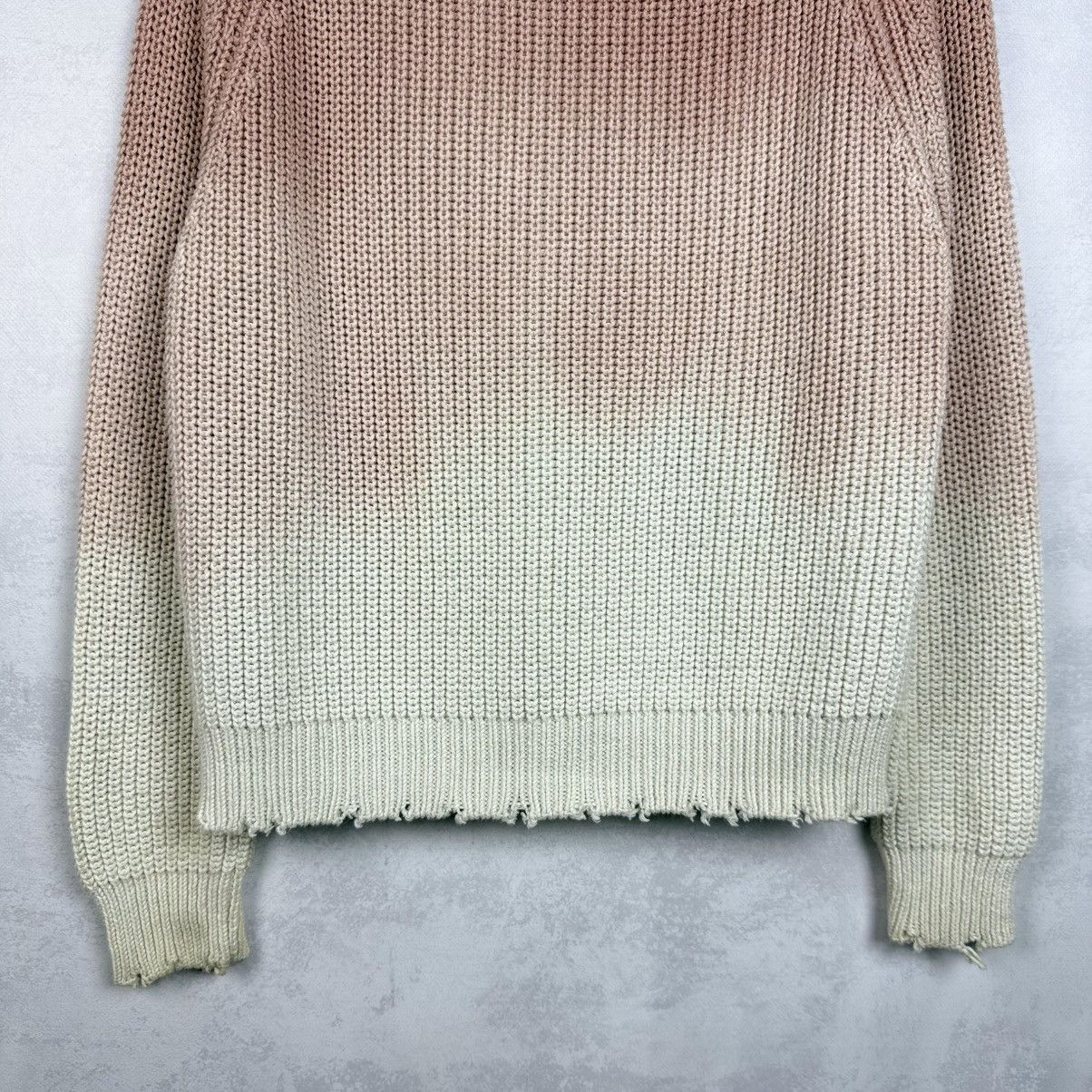 Zadig & Voltaire Zadig&Voltaire Kary Cow Distress Cotton Wool Knit Sweater Size XS / US 0-2 / IT 36-38 - 9 Thumbnail