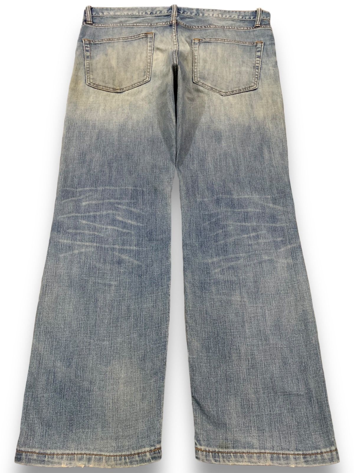 Japanese Brand Vintage Japanese Brand Dirty Mud Wash Loose Distressed Jeans Size US 35 - 2 Thumbnail
