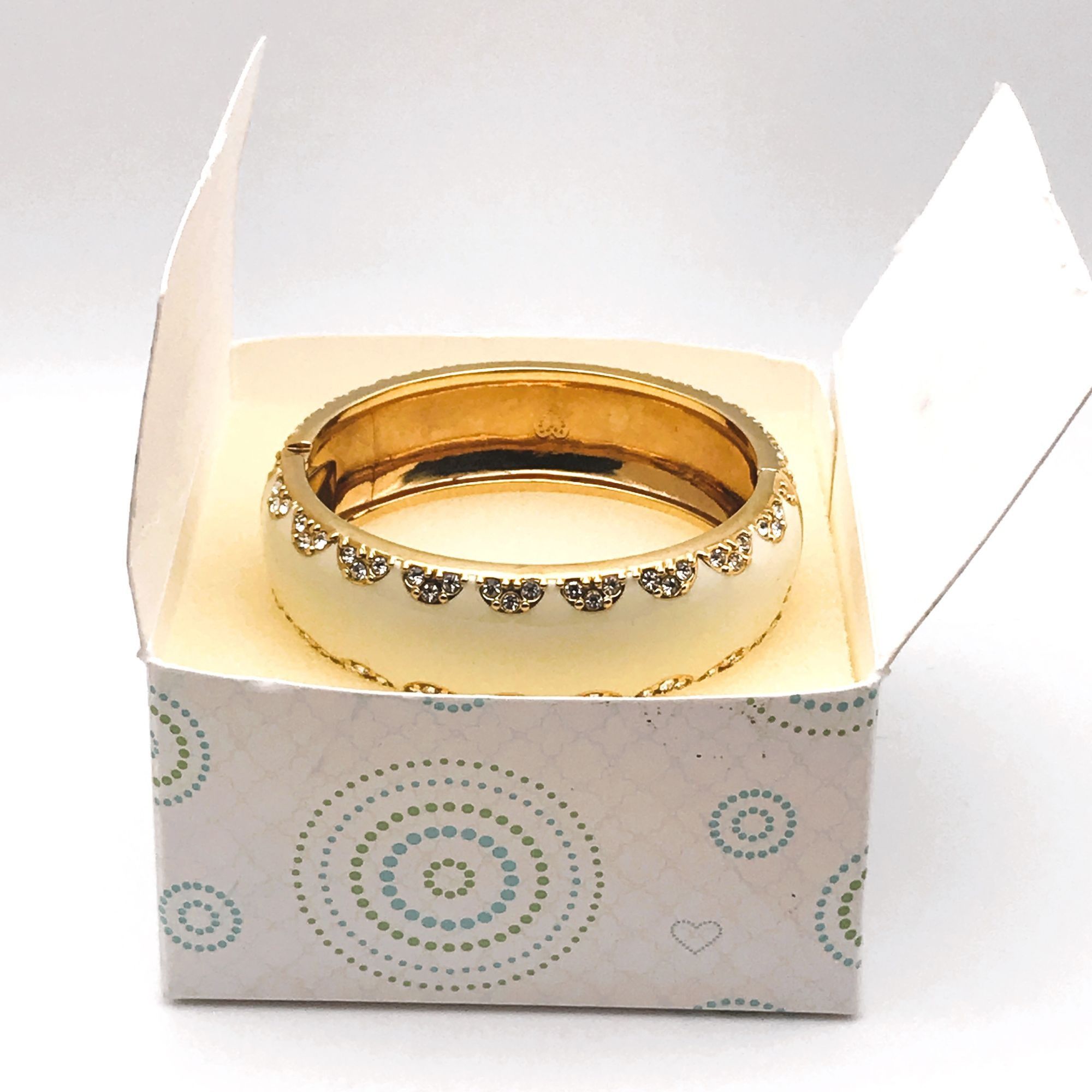 Other New Stella and Dot Cream Enamel Rhinestone Bracelet "Sloane" Size ONE SIZE - 6 Thumbnail