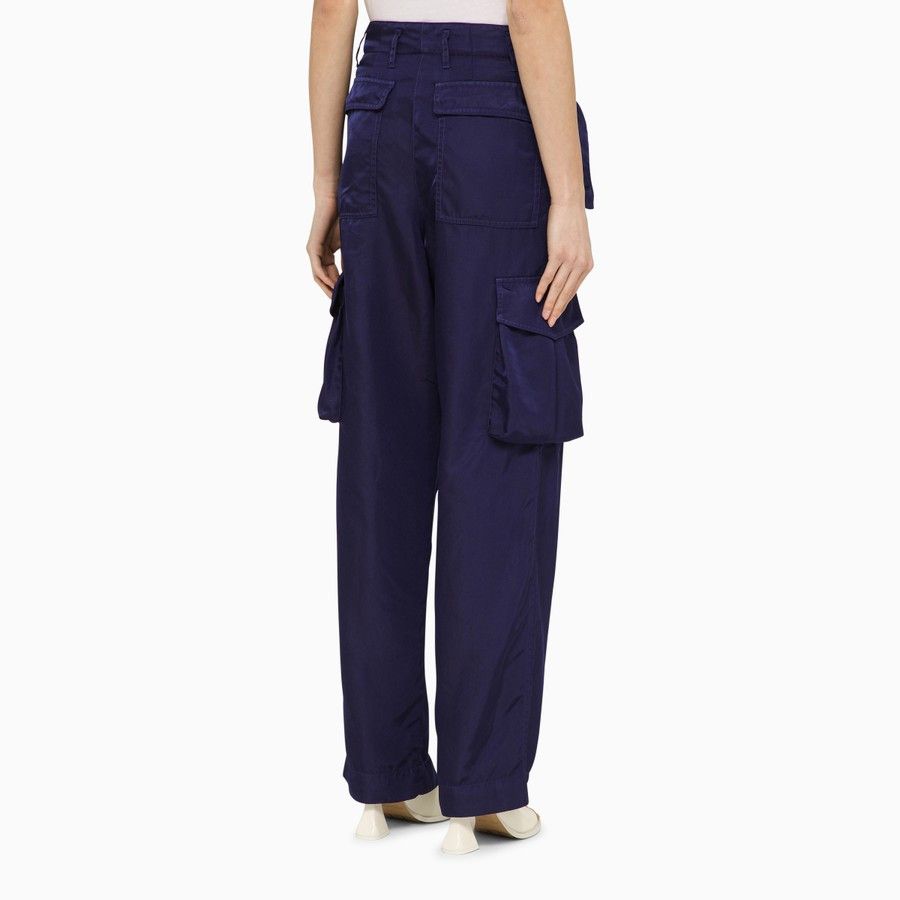 Dries Van Noten o1d2blof0824 Cargo Trousers in Ink Blue Size 28" / US 6 / IT 42 - 4 Thumbnail