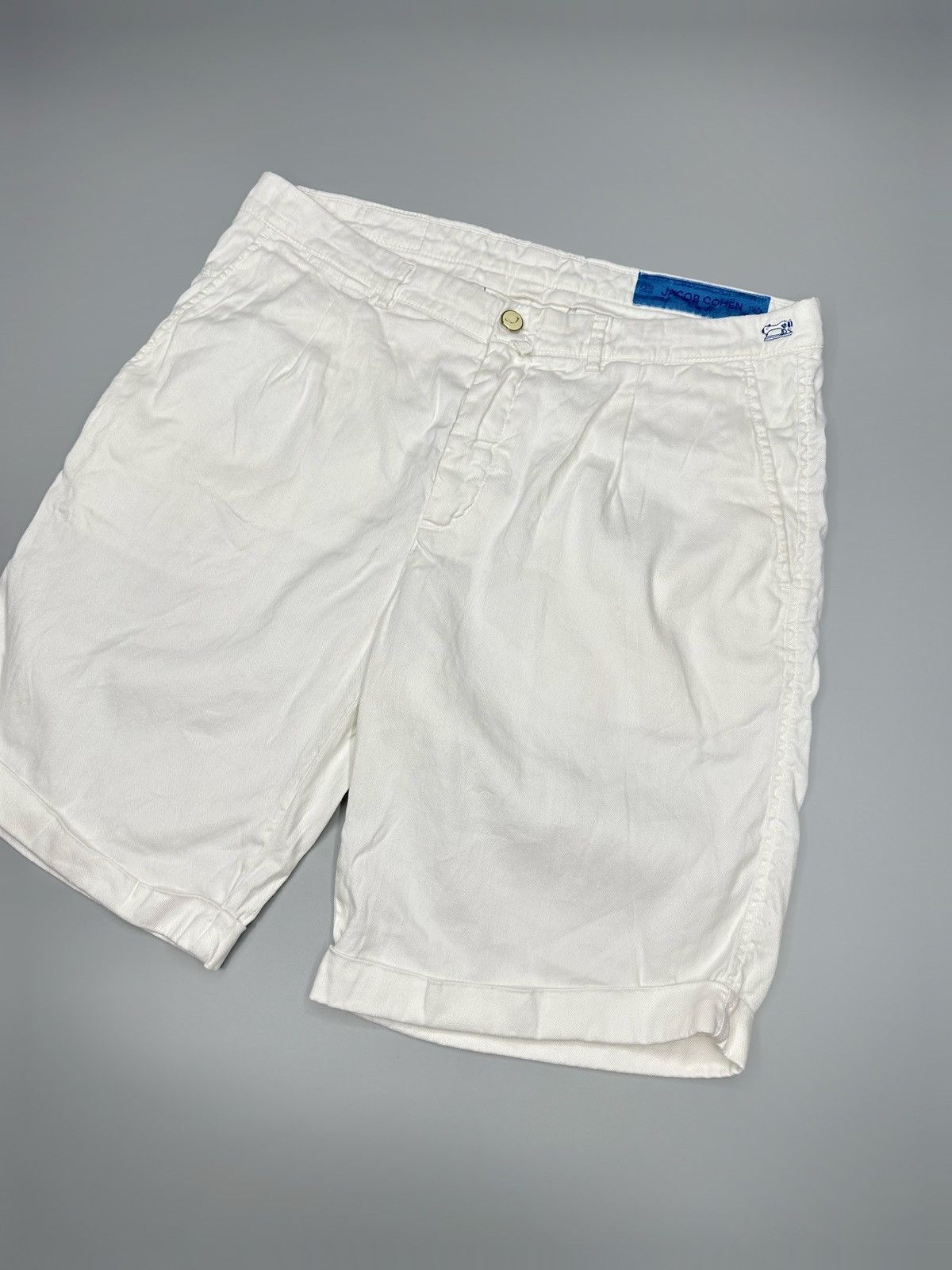 Jacob Cohen Jacob Cohen Luxury Linen Short White Size US 34 / EU 50 - 2 Thumbnail