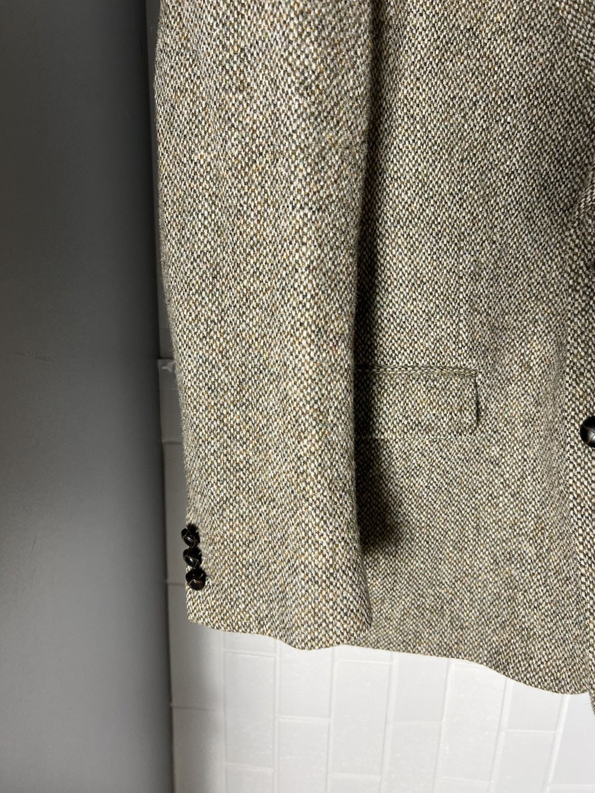 Harris Tweed × Vintage VERY RARE HARRIS TWEED ENGLAND DESIGNER BLAZER CASUAL 90s Size 46R - 4 Thumbnail