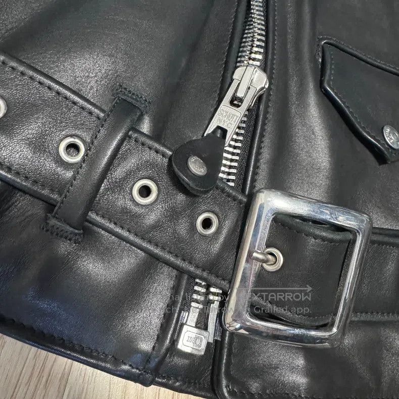 Schott Schott Leather coat Size US XXS / EU 40 - 4 Thumbnail