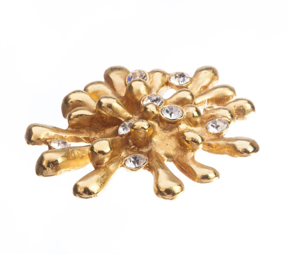 Christian Lacroix Christian LaCroix Abstract Starburst Rhinestone Brooch Size ONE SIZE - 3 Thumbnail