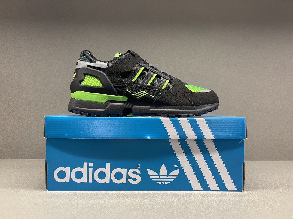 Adidas Adidas ZX 10.000 C Core Black Solar Green Size US 12 / EU 45 - 3 Thumbnail
