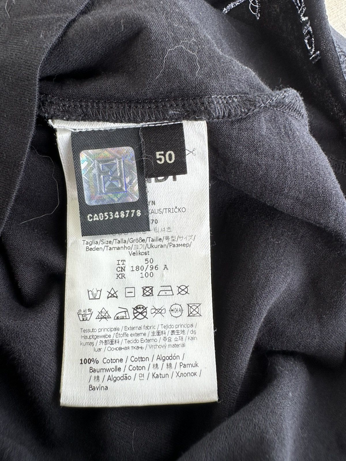 Fendi × Karl Lagerfeld Fendi Karl Loves Fendi Black Tee Size US S / EU 44-46 / 1 - 6 Thumbnail