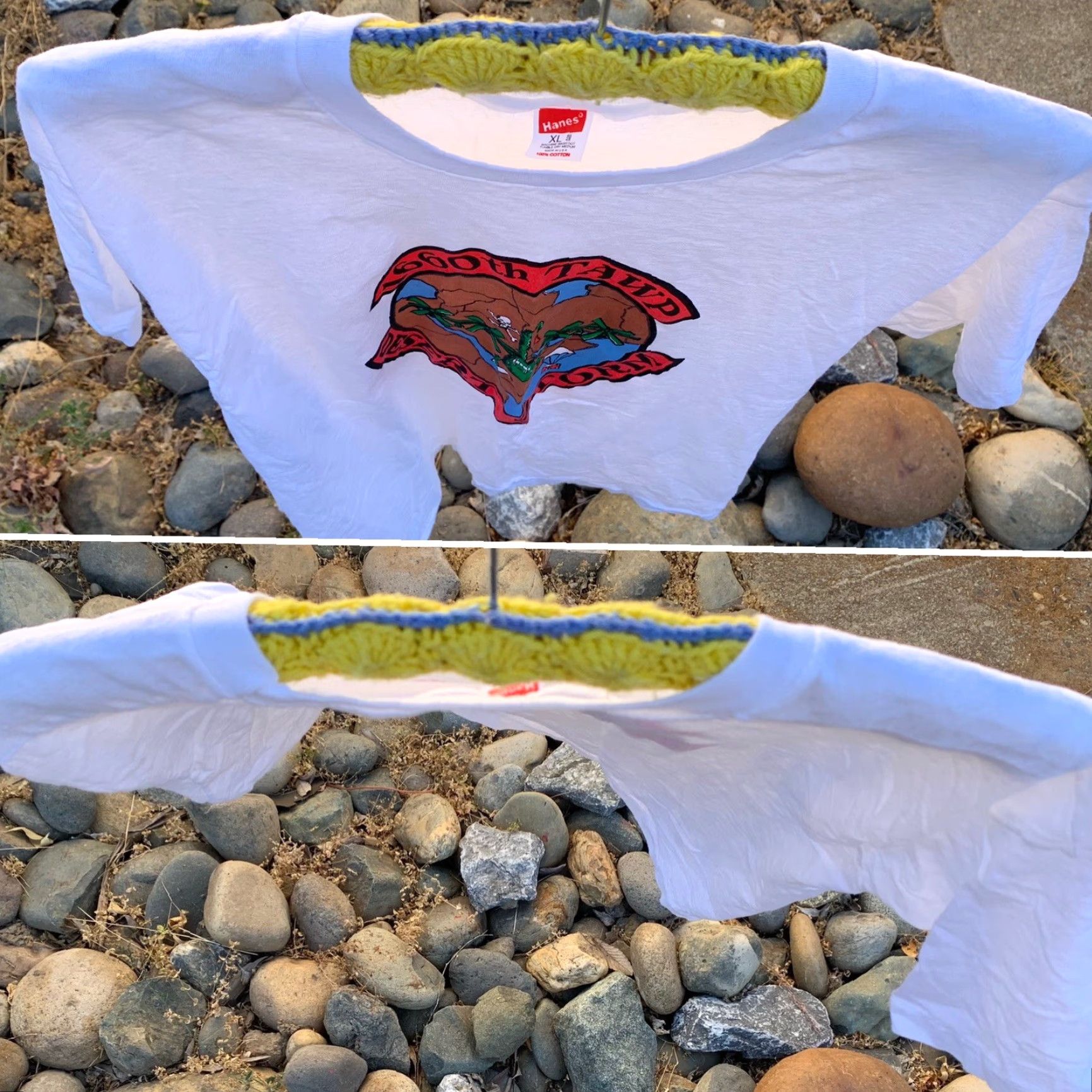 Hanes VINTAGE Hanes Desert Storm T-Shirt XL Men White Cotton Short Sleeve 90s Military USA Graphic Print Solid | 1660th TAWP Size US XL / EU 56 / 4 - 6 Thumbnail