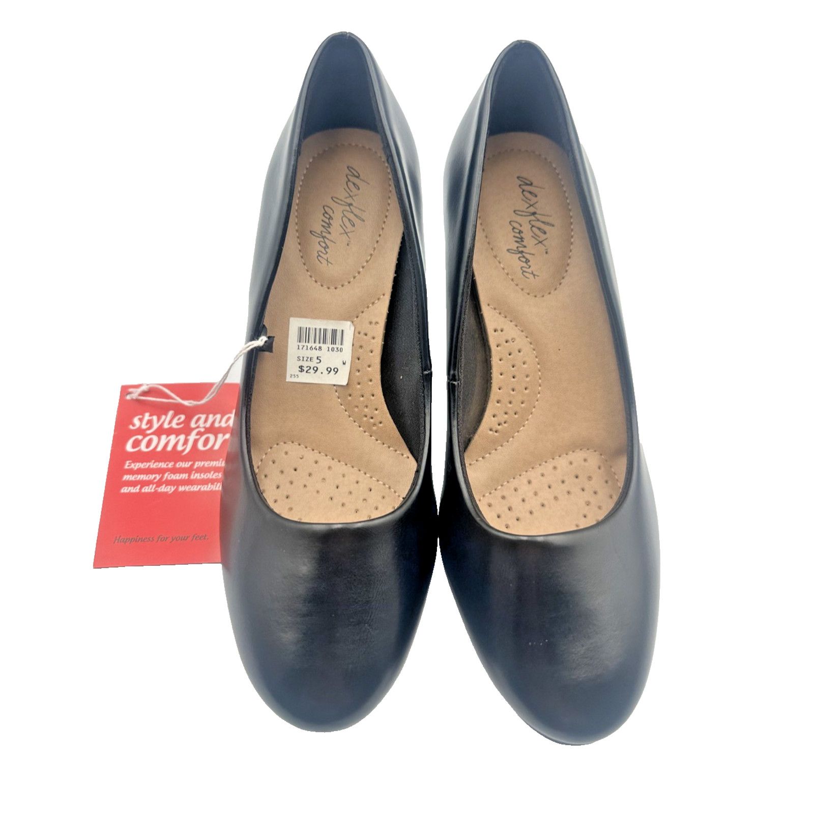 Other Dexflex Comfort Womens Round Toe Pump Heels Black Size: 5w Size US 5 / IT 35 - 1 Thumbnail