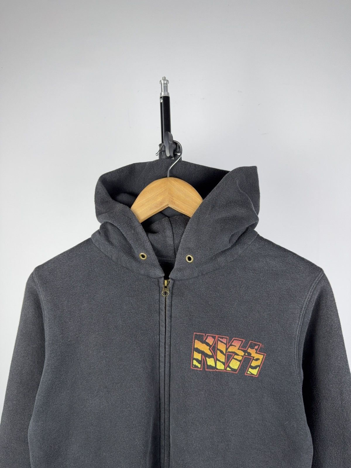 KISS Vintage 00s KISS Big Logo Retro faded Full Zip Sweatshirt Size M / US 6-8 / IT 42-44 - 3 Thumbnail