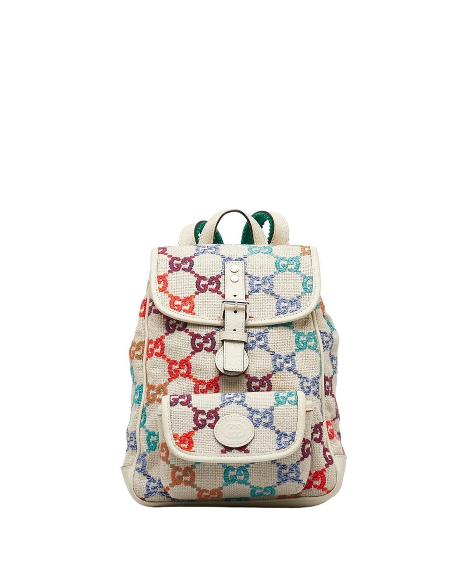 image of Gucci Canvas Childrens Backpack Bag in Beige, Women's