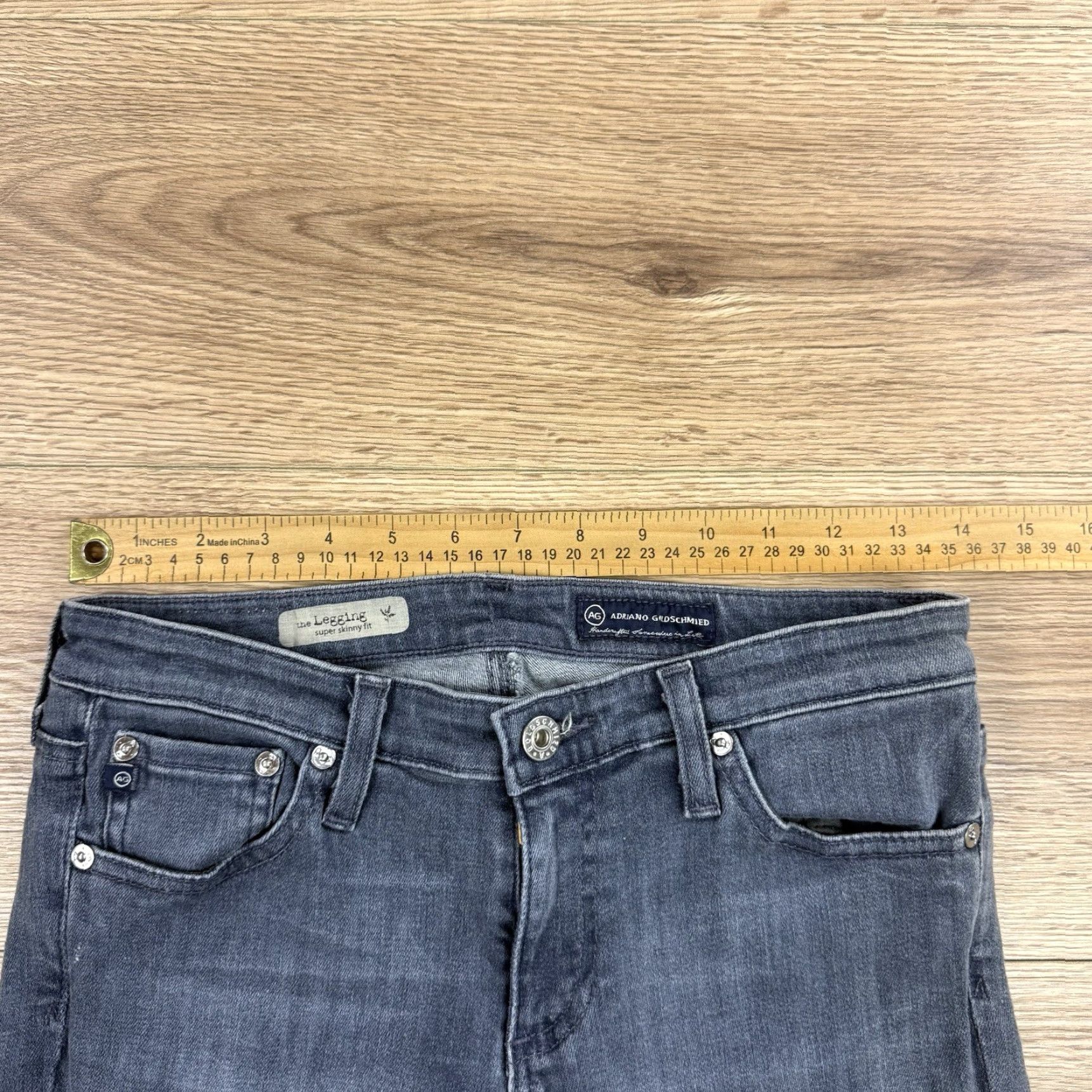 Vintage AG Adriano Goldschmied Jeans The Legging Super Skinny 27R Gray Womens Size 27" / US 4 / IT 40 - 4 Thumbnail