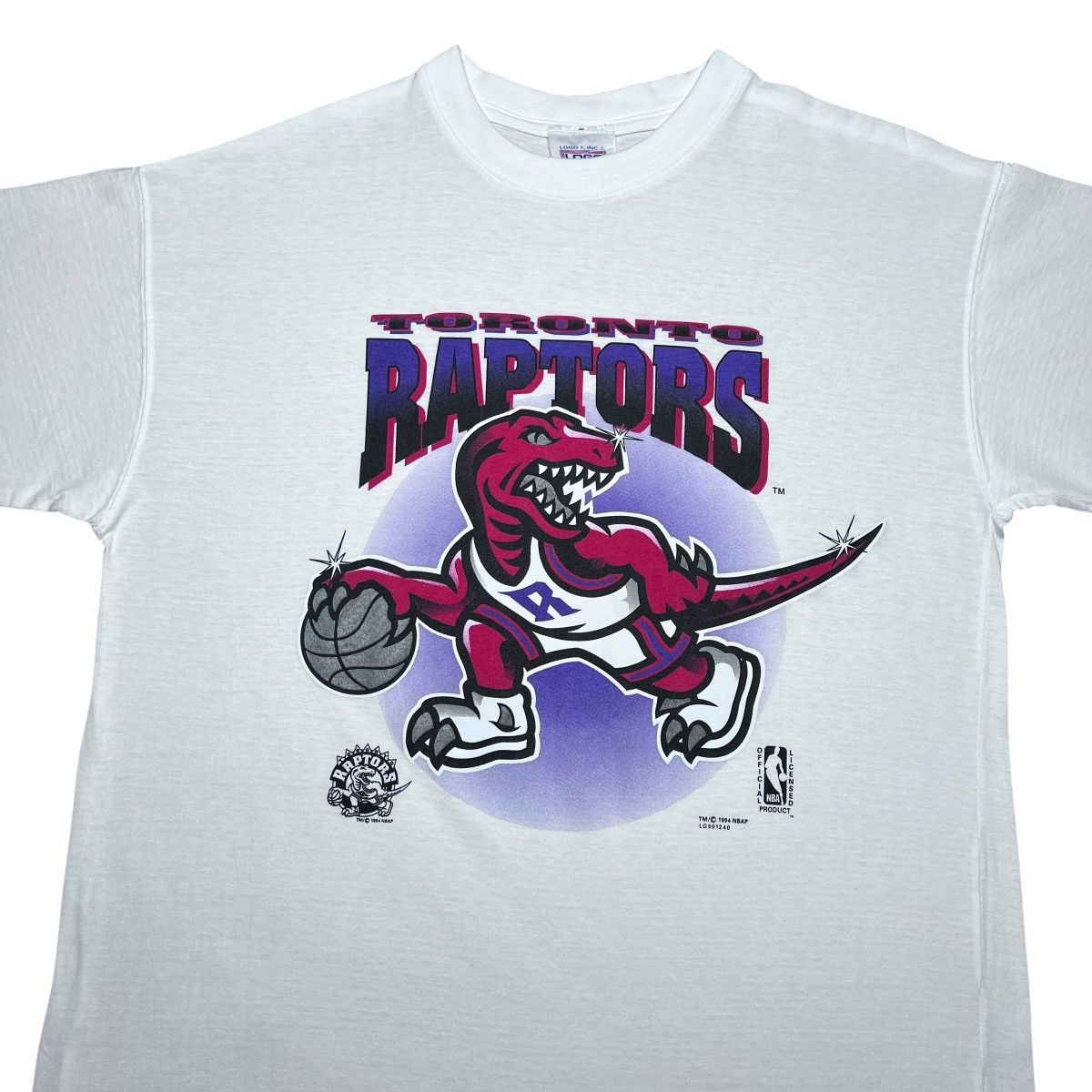 Logo 7 Vintage 1994 NBA Toronto Raptors Logo 7 Big Print T-Shirt Size US L / EU 52-54 / 3 - 4 Thumbnail