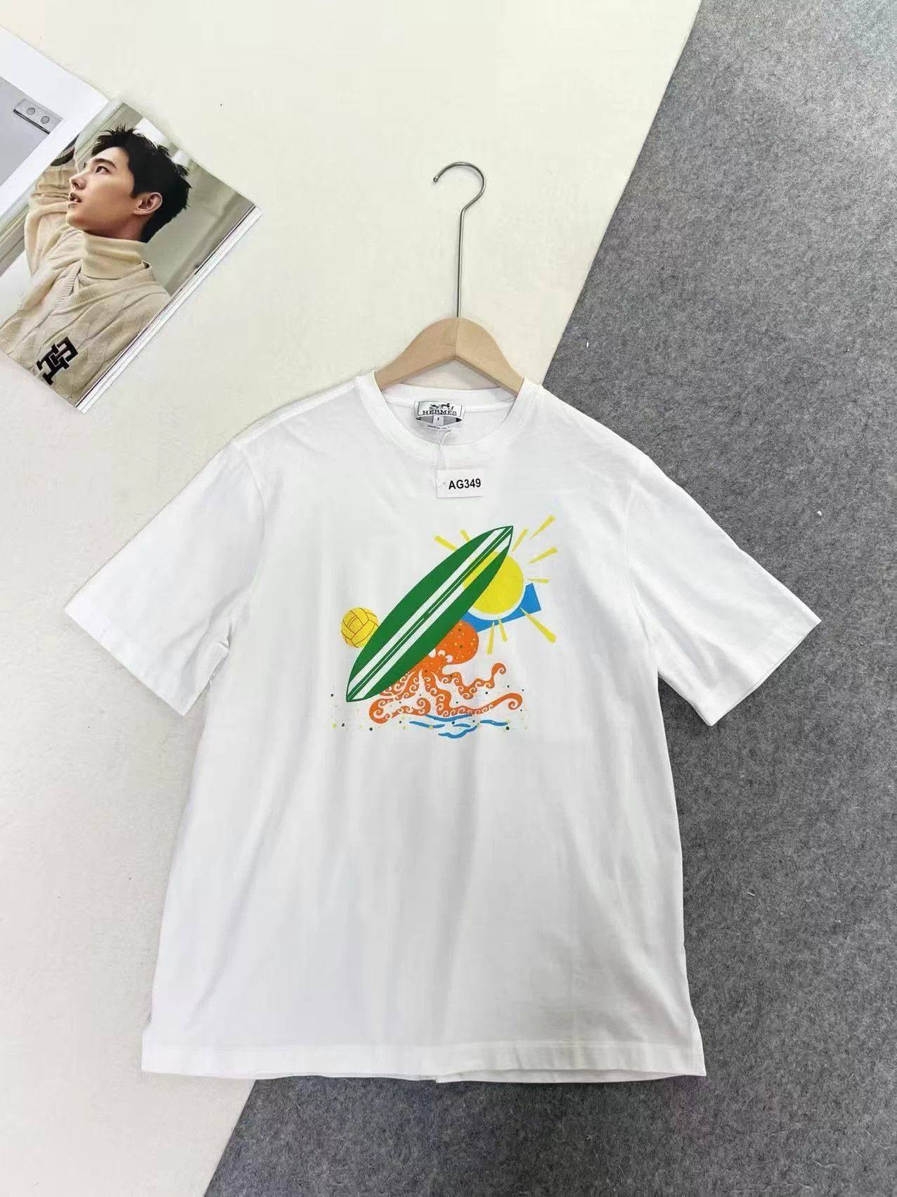 Hermes Hermes Cotton Print Short Sleeve Tee Size S Size US S / EU 44-46 / 1 - 1 Thumbnail