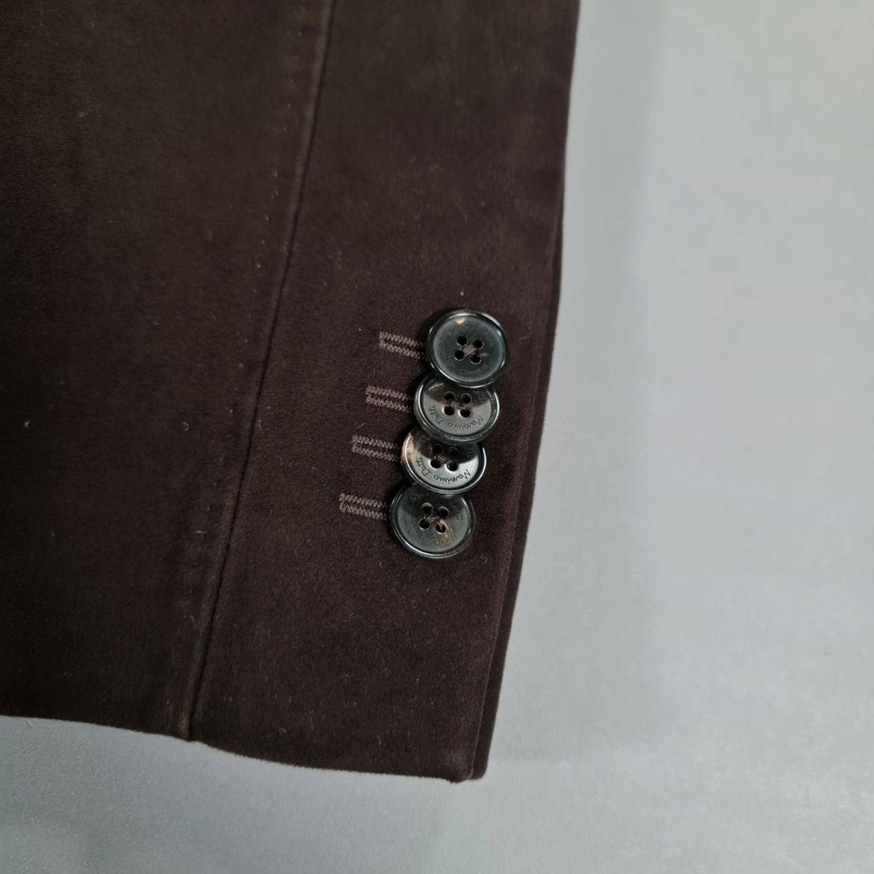 Massimo Dutti Massimo Dutti Mens Coat Brown 40 Moleskin Cotton Blazer Coat Overcoat Winter Long Buttoned Pockets Regular Mens Size 40R - 3 Thumbnail