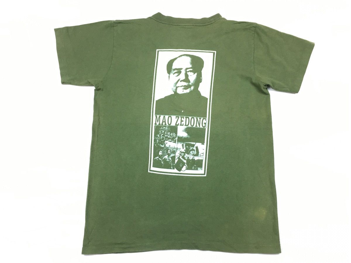 Vintage 90s Mae Zedong Revolutionary Figure Chinese Logo Printed Tee Size US S / EU 44-46 / 1 - 2 Thumbnail